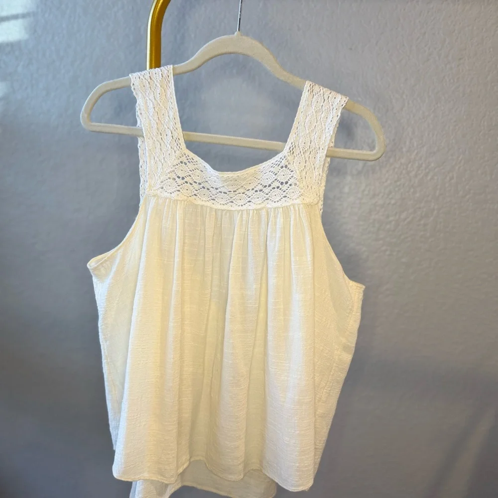 Madewell Elegant Ivory Crochet Women's Top - Picture 1 of 4